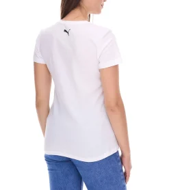 Fitnessmode & Jogginghosen|Tops & T-Shirts*PUMA 3er Sparpack Damen T-Shirt nachhaltiges Baumwoll-Shirt schlichtes Sport-Shirt Fitness-Shirt 678257 01 Weiß