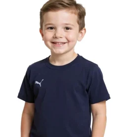T-Shirts & Tank Tops*PUMA 2er Sparpack TeamGoal 23 Jungen & Mädchen Sport-Shirt Baumwoll-Shirt mit Logo-Patch T-Shirt 656709 06 Dunkelblau