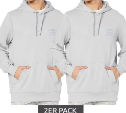 Pullover & Sweater*PUMA 2er Sparpack X Mercedes-Benz AMG Petronas F1 MAPF1 LS Statement Herren Kapuzen-Pullover mit reflektierendem Logo Druck Baumwoll-Hoodie 621158 02 Grau