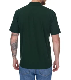 Hemden & Poloshirts*SANTINO 3er Sparpack Cws Herren schlichtes Polo-Shirt mit Baumwollanteil Kurzarm-Shirt Dunkelgrün