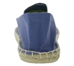 Pantoffeln & Hausschuhe*Espadrij Classic Brodé mules Damen sommerliche Schlüpf-Schuhe Hausschuhe mit Zitronen-Strick auf der Front Ozeanblau