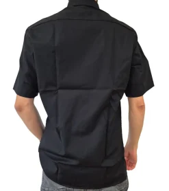 Hemden & Poloshirts*eterna Herren Kurzarm-Hemd schlichtes Business-Shirt reines Baumwoll-Hemd 391172 Schwarz