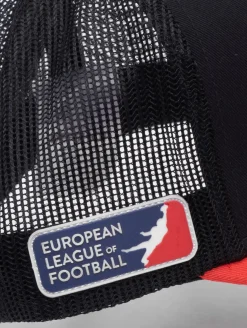 Caps & Mützen*European League Of Football Helvetic Guards Trucker Caps tiefschwarz/tomatenfarben