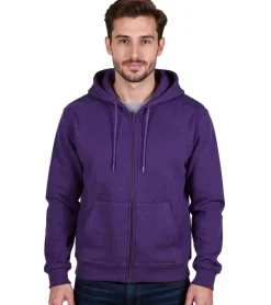 Große Größen|Pullover & Sweater*European League Of Football Blanko Zip Hoodies acai