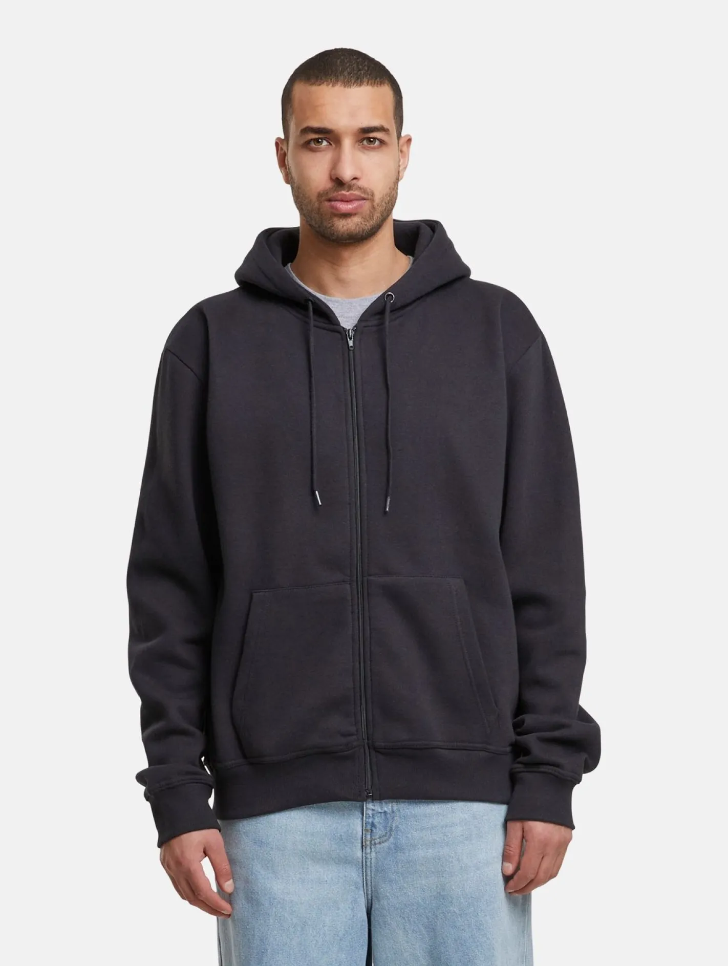 Pullover & Sweater*European League Of Football Blanko Zip Hoodies tiefschwarz