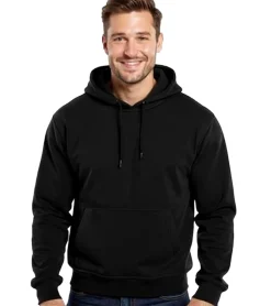 Große Größen|Pullover & Sweater*European League Of Football Blanko Hoodie jet black