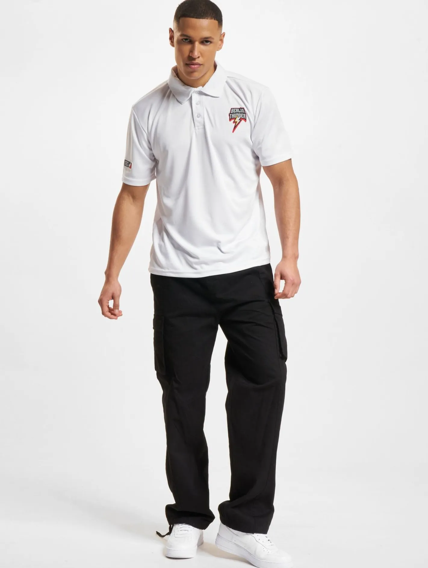 Poloshirts & Blusen|Hemden & Poloshirts*European League Of Football Berlin Thunder PoloShirts leuchtend weiß