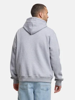 Große Größen|Pullover & Sweater*European League Of Football Blanko Zip Hoodies grau meliert