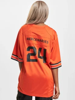 Große Größen|Tops & T-Shirts*European League Of Football Helvetic Mercenaries 2 Trikots rot