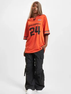 Große Größen|Tops & T-Shirts*European League Of Football Helvetic Mercenaries 2 Trikots rot