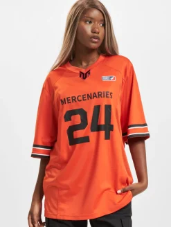 Große Größen|Tops & T-Shirts*European League Of Football Helvetic Mercenaries 2 Trikots rot