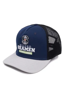 Caps & Mützen*European League Of Football Milano Seamen Trucker Caps Festzug blau/ hoch geschnitten