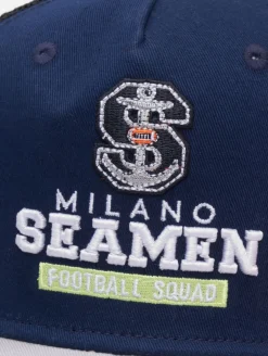Caps & Mützen*European League Of Football Milano Seamen Trucker Caps Festzug blau/ hoch geschnitten
