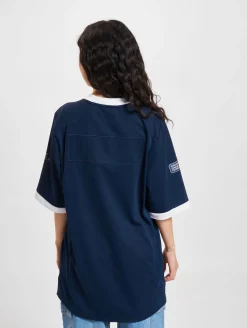 Große Größen|Tops & T-Shirts*European League Of Football Fehervar Enthroners Authentic Game Jersey marineblau