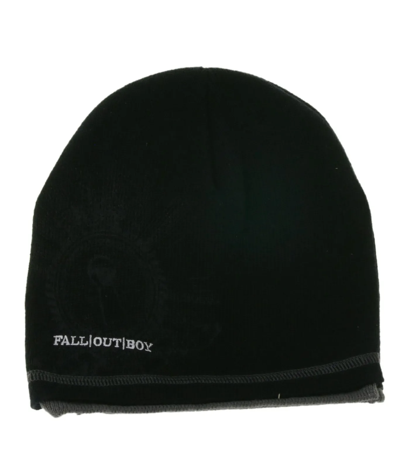 Caps & Mützen*BioworldMerch Fall Out Boy Beanie kuschelige doppellagige Strickmütze stylische Mütze Fan-Artikel KC106746FOB Schwarz