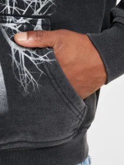 Pullover & Sweater*Favela Angst Hoodies schwarz gewaschen