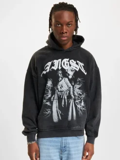 Pullover & Sweater*Favela Angst Hoodies schwarz gewaschen