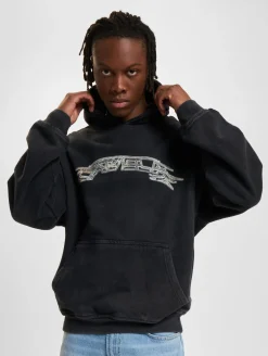 Pullover & Sweater*Favela Industrial Hoodies schwarz gewaschen