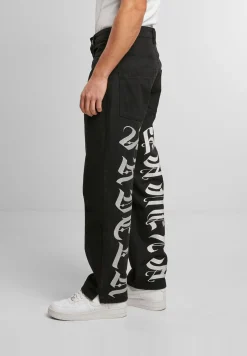 Jeans & Hosen*Favela Stickerei Baggys schwarz