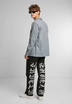 Jeans & Hosen*Favela Stickerei Baggys schwarz