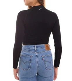 Sportoberbekleidung|Fitnessmode & Jogginghosen*FAYN SPORTS Longsleeve Crop Top Damen Sport-Shirt nahtloses Yoga-Shirt 47005506 Schwarz