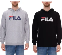 Pullover & Sweater*FILA Barumini Hoodie Herren Kapuzen-Pullover Pulli Sweater Baumwoll-Sweatshirt FAU0068 Schwarz oder Grau