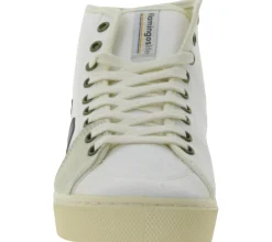 Sneaker & Turnschuhe*FLAMINGOS LIFE El Camino High-Top Sneaker faire- und nachhaltige City-Schuhe aus Canvas Made in Spain Weiß/Navy
