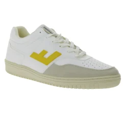 Sneaker & Turnschuhe*FLAMINGOS LIFE Retro 90`s Sneaker vegane Freizeit-Schuhe Made in Spain SS21R9WHIYEMO Weiß/Gelb