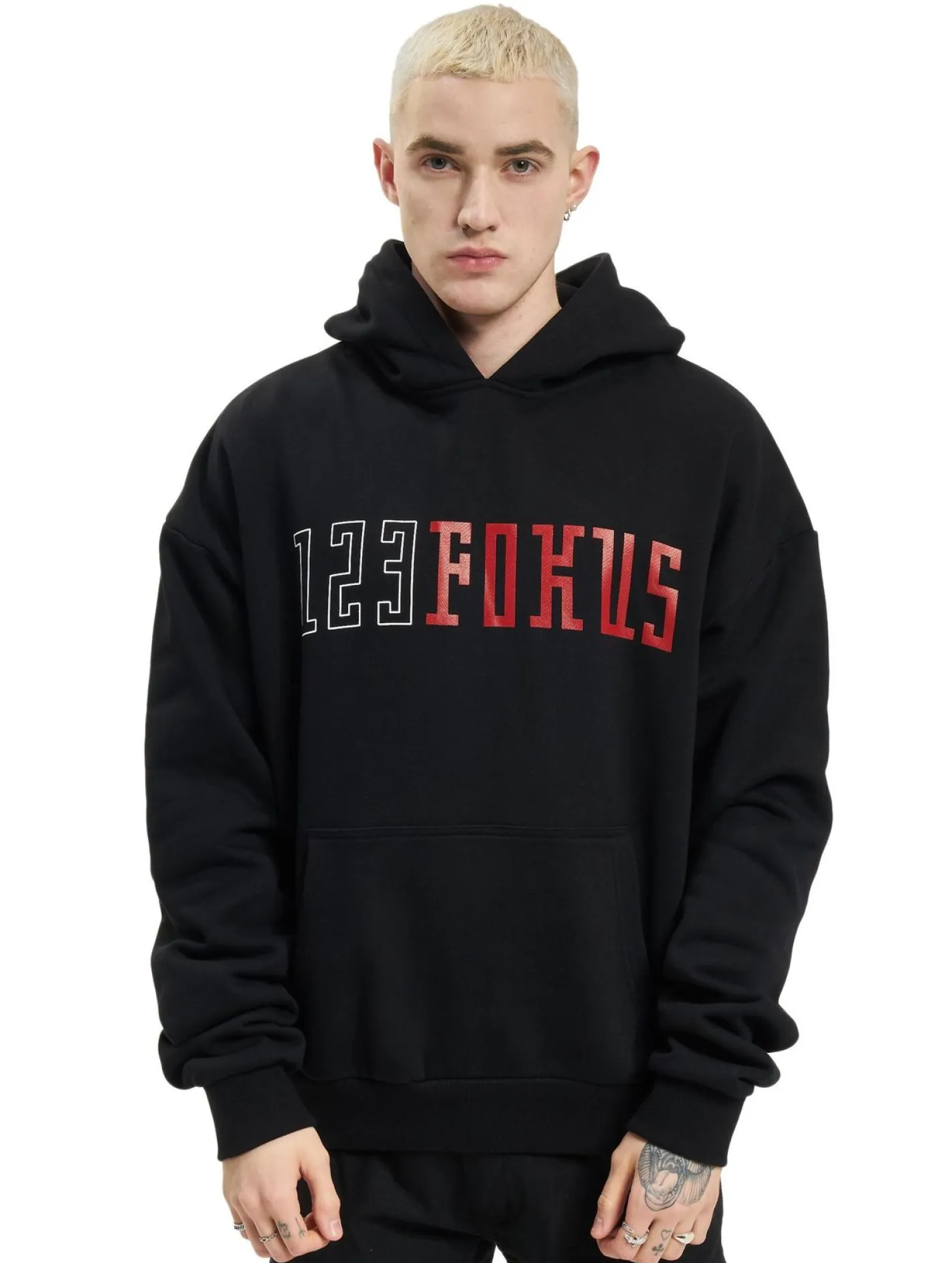 Pullover & Sweater*Fokus x Def College Hoody Schwarz