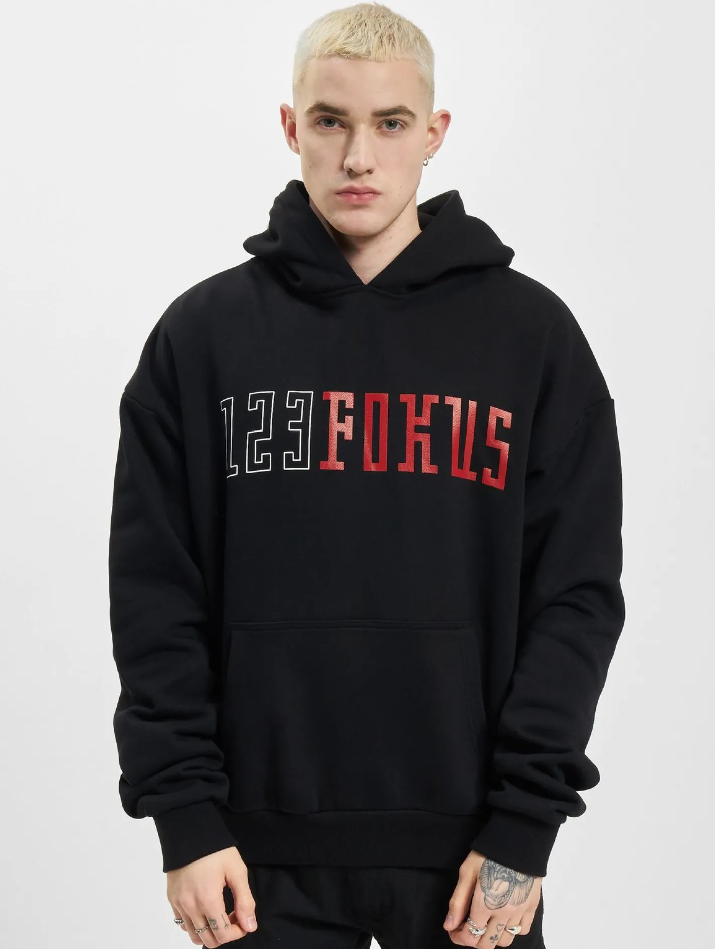 Pullover & Sweater*Fokus x Def College Hoody Schwarz
