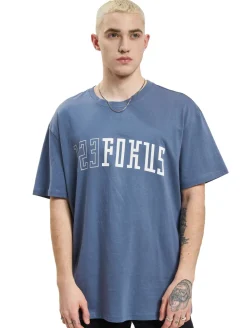 T-Shirts & Tank Tops*Fokus x Def College T-Shirt blau