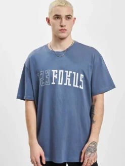 T-Shirts & Tank Tops*Fokus x Def College T-Shirt blau