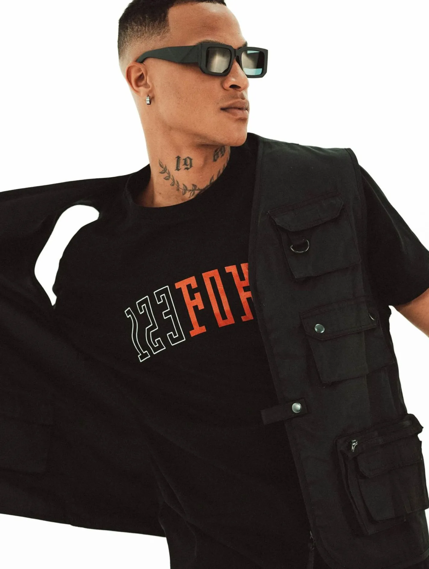 T-Shirts & Tank Tops*Fokus x Def College T-Shirt schwarz