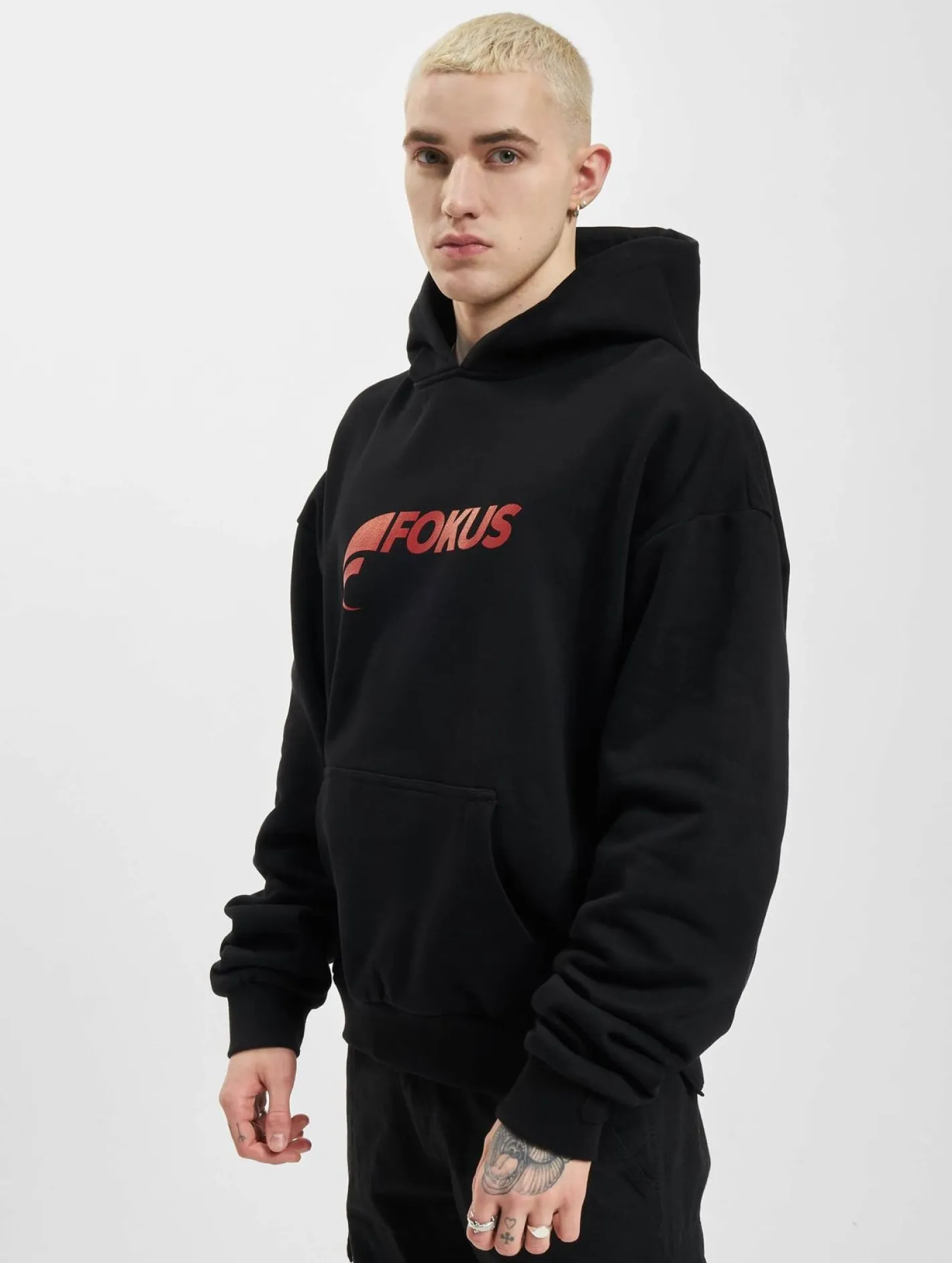 Pullover & Sweater*Fokus x Def Logo Hoody Schwarz