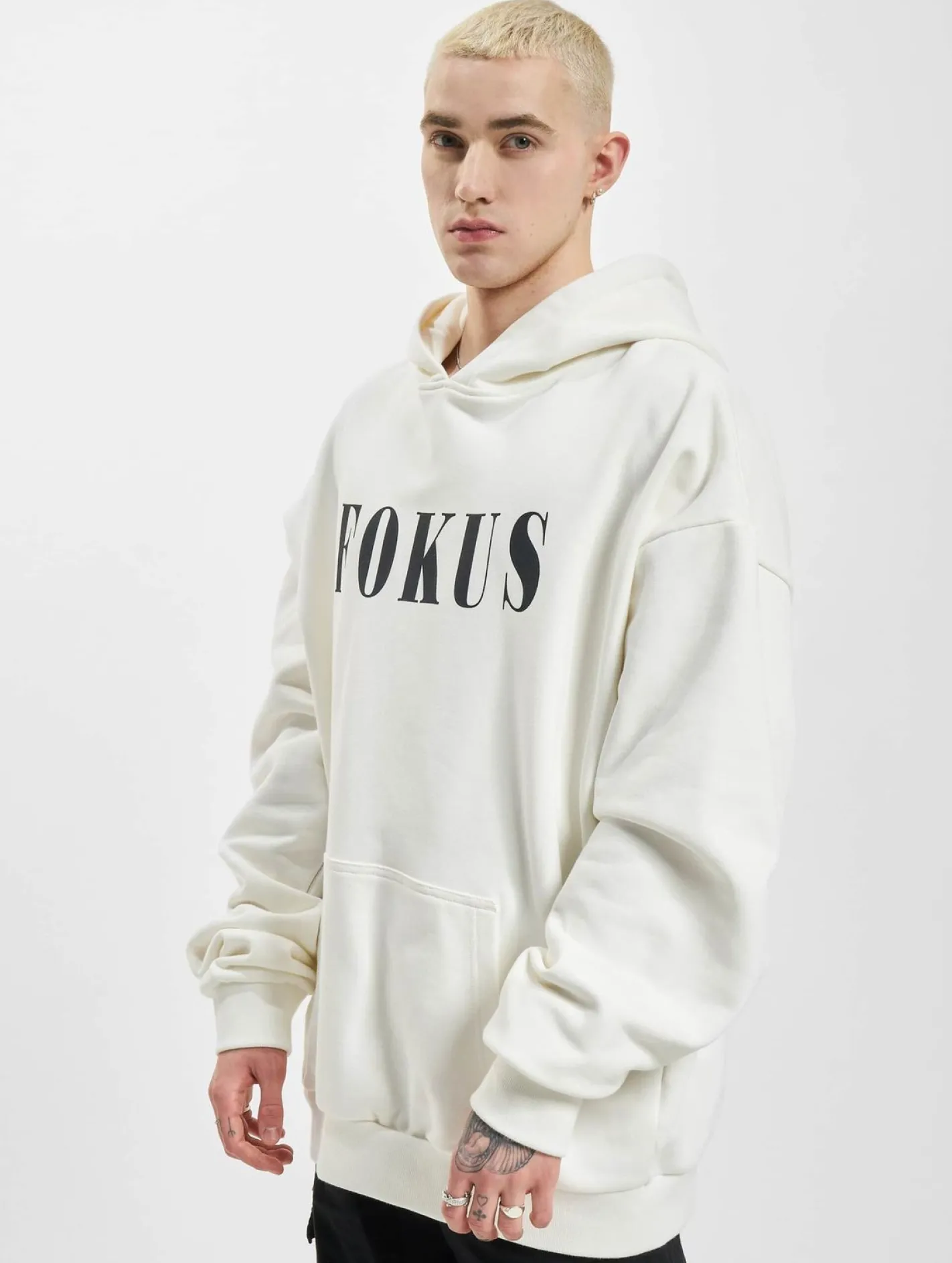 Pullover & Sweater*Fokus x Def Plain Hoodie weiß
