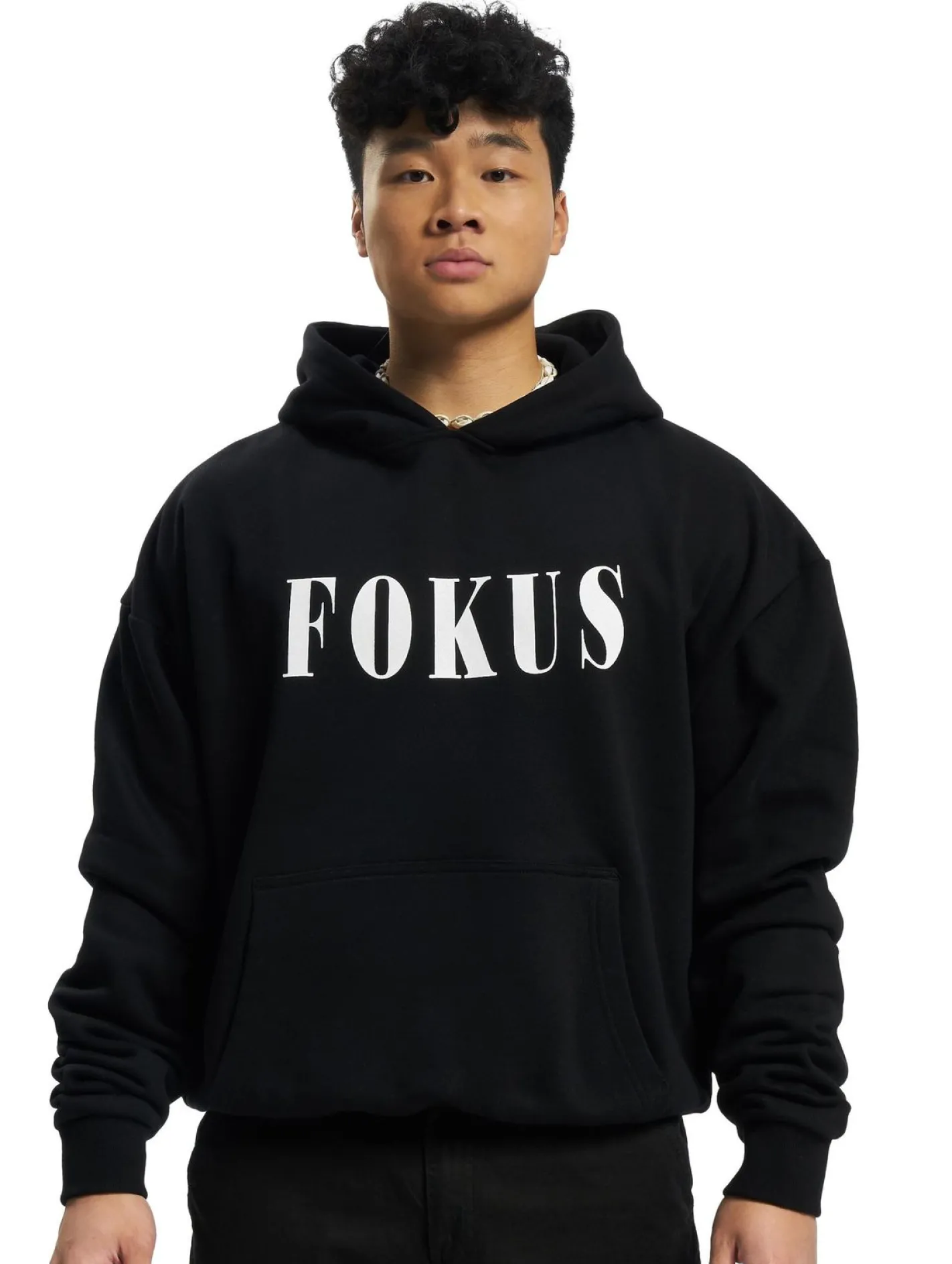 Pullover & Sweater*Fokus x Def Plain Hoody Schwarz