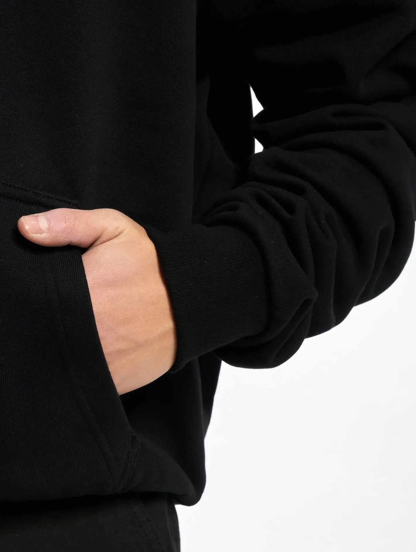 Pullover & Sweater*Fokus x Def Plain Hoody Schwarz