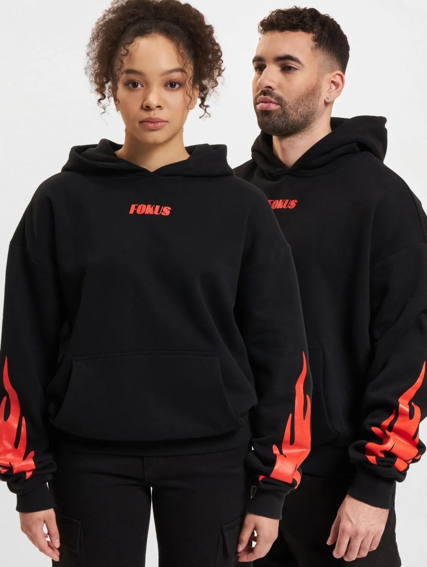 Sweater & Pullover|Pullover & Sweater*Fokus x Def Racer Hoodies schwarz/rot