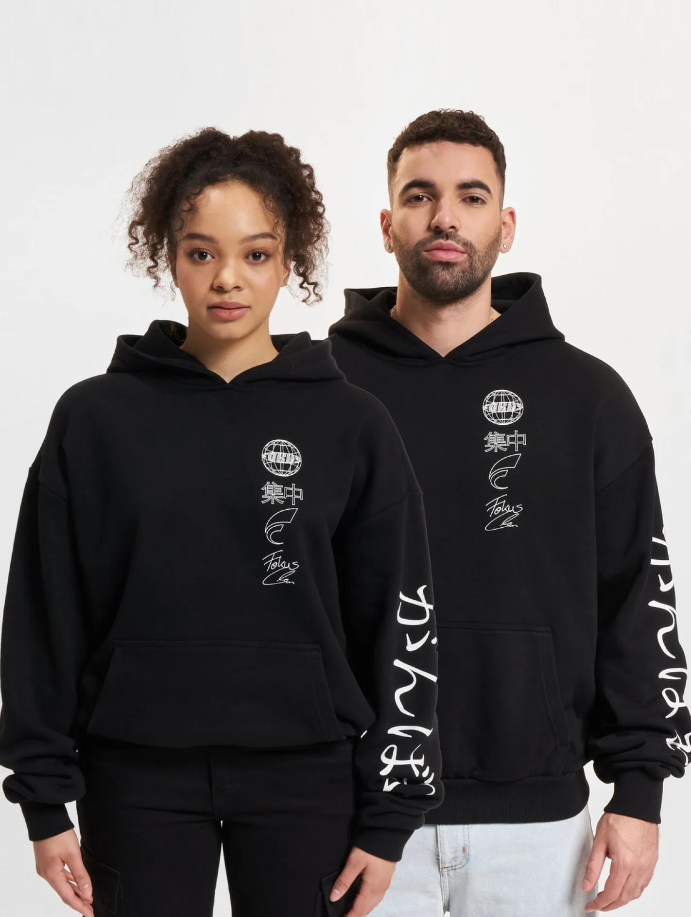 Sweater & Pullover|Pullover & Sweater*Fokus x Def World Hoodies schwarz/offwhite