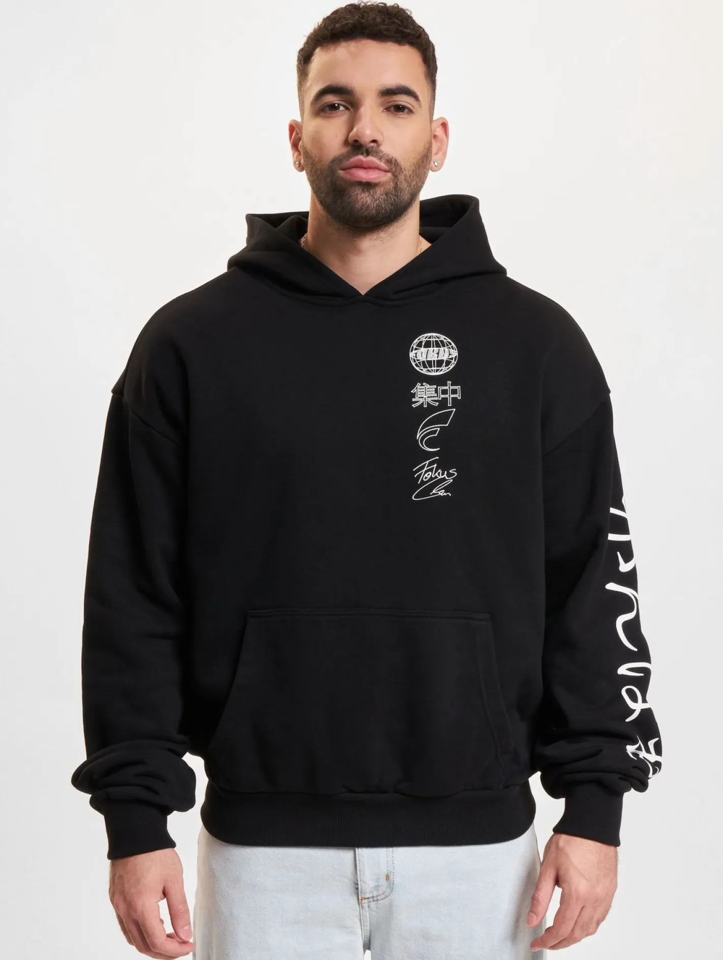 Sweater & Pullover|Pullover & Sweater*Fokus x Def World Hoodies schwarz/offwhite