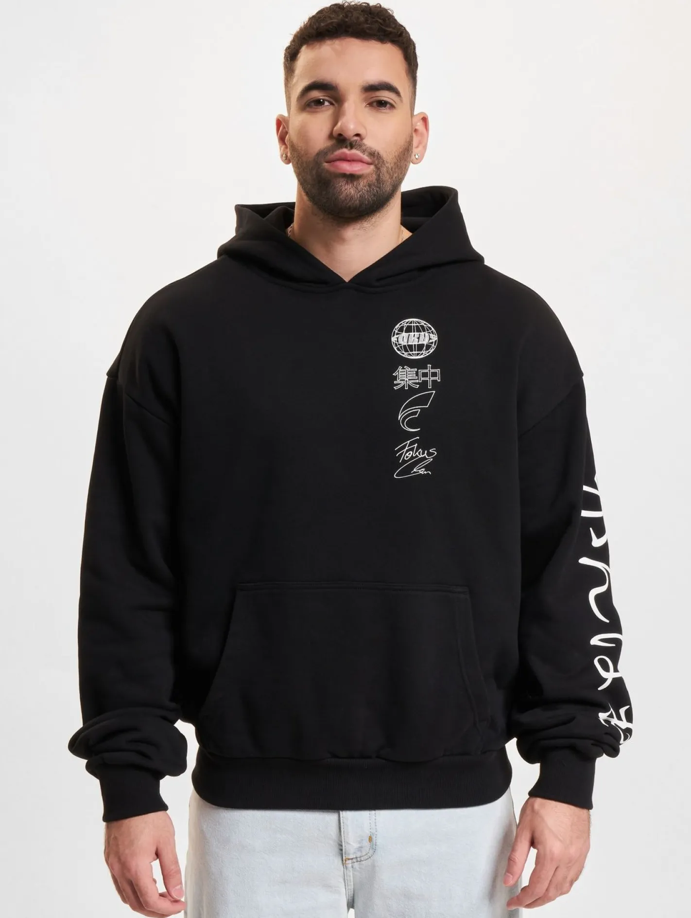 Sweater & Pullover|Pullover & Sweater*Fokus x Def World Hoodies schwarz/offwhite