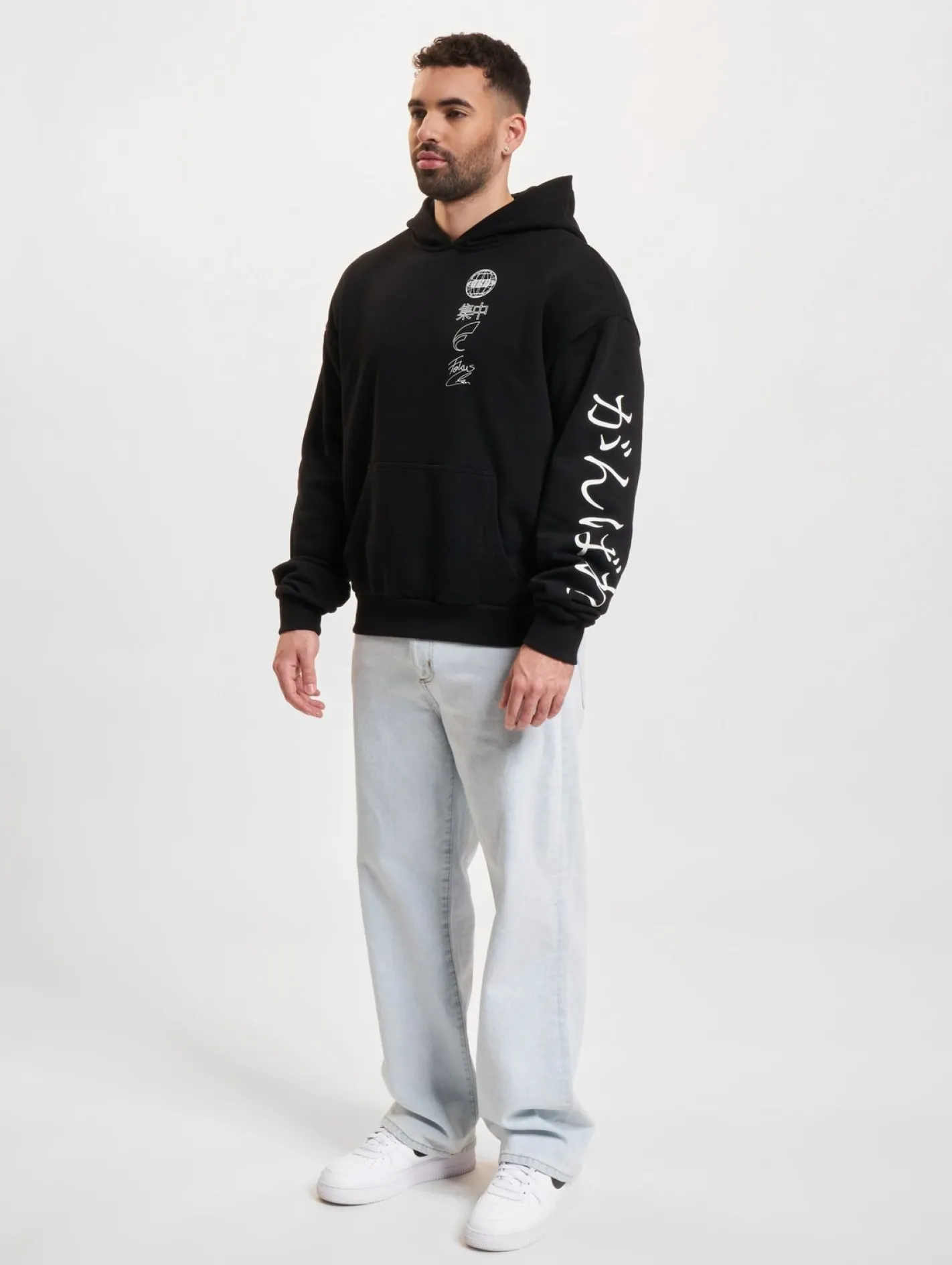 Sweater & Pullover|Pullover & Sweater*Fokus x Def World Hoodies schwarz/offwhite
