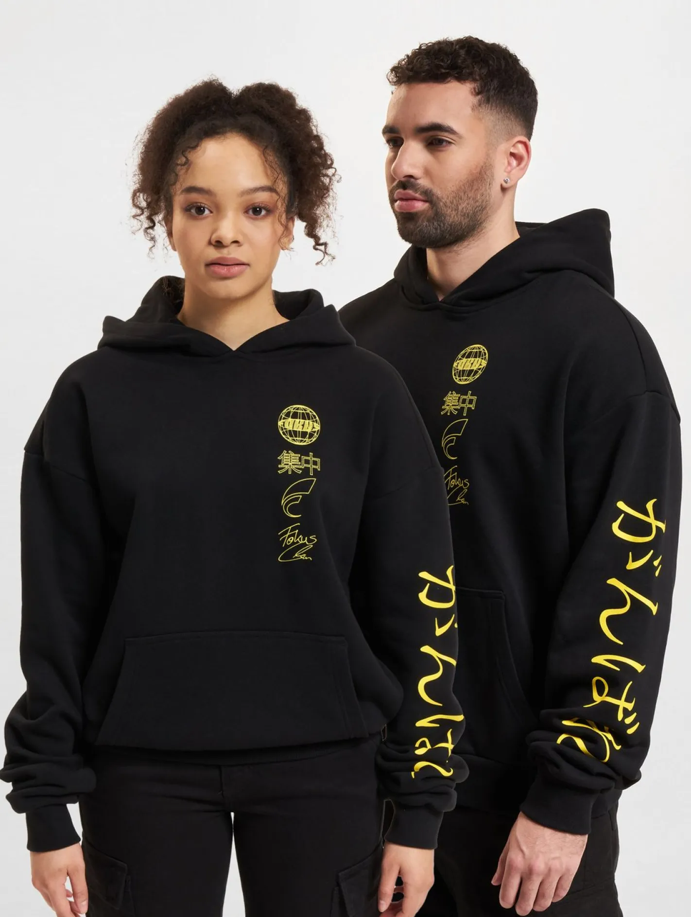 Sweater & Pullover|Pullover & Sweater*Fokus x Def World Hoodies schwarz/gelb