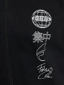 Sweater & Pullover|Pullover & Sweater*Fokus x Def World Zip Hoodies schwarz/offwhite