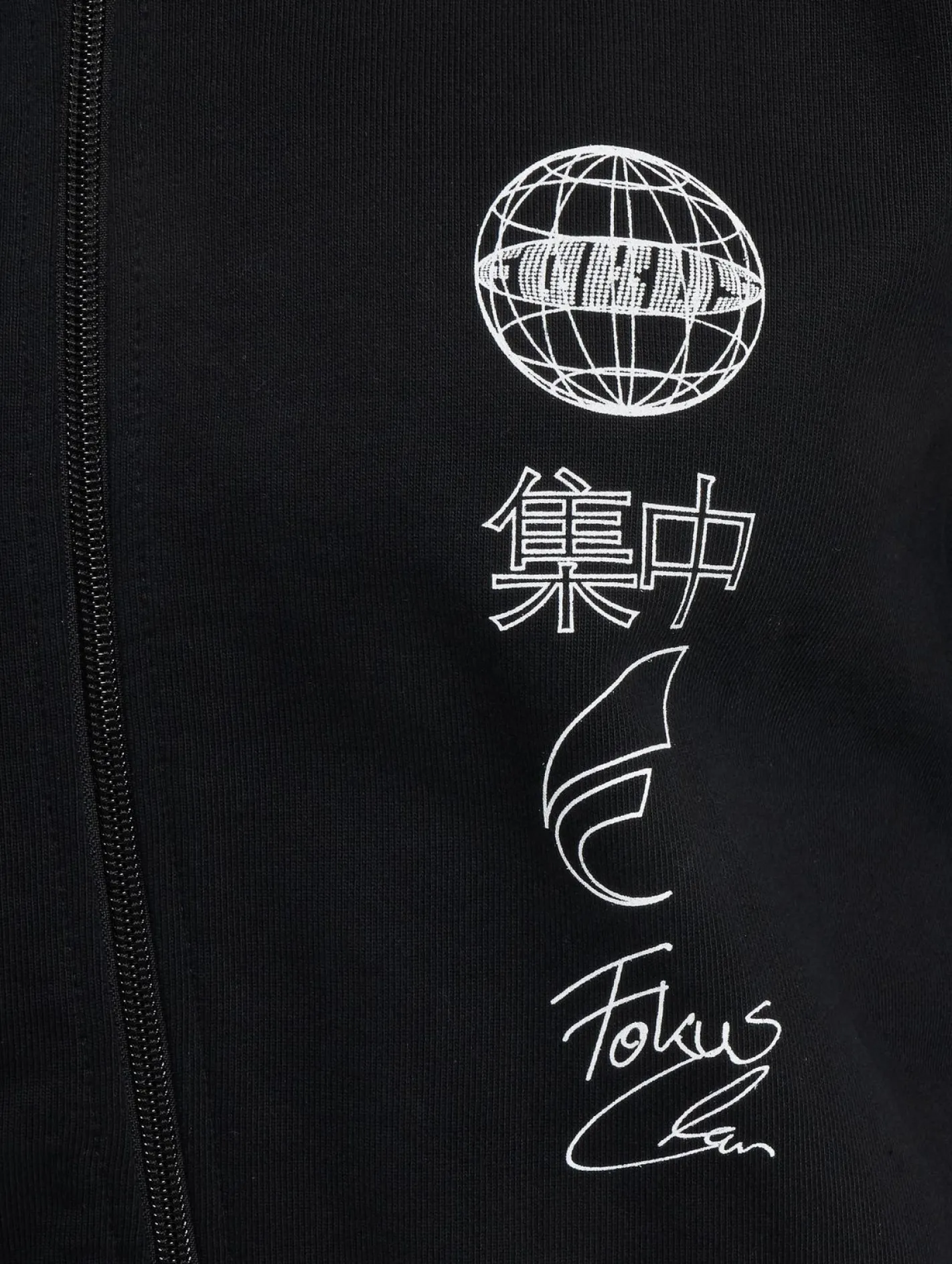 Sweater & Pullover|Pullover & Sweater*Fokus x Def World Zip Hoodies schwarz/offwhite