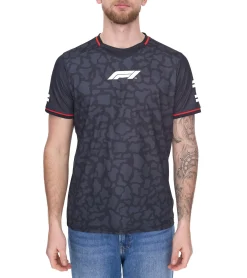 T-Shirts & Tank Tops|Sportoberbekleidung*Formula 1 F1 Herren Rundhals-Shirt mit dezentem Camouflage-Print Sport-Trikot 701222547 001 Schwarz/Rot