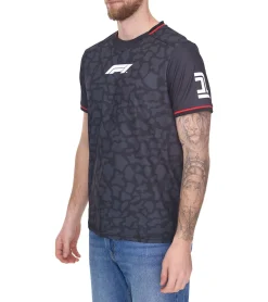 T-Shirts & Tank Tops|Sportoberbekleidung*Formula 1 F1 Herren Rundhals-Shirt mit dezentem Camouflage-Print Sport-Trikot 701222547 001 Schwarz/Rot