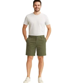 Große Größen|Shorts & Bermudas*FQ1924 Henry Herren Freizeit-Bermuda Chino-Hose Baumwoll-Shorts kurze Hose 21900629 180316 Khaki
