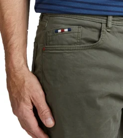 Shorts & Bermudas*FQ1924 Josh Herren Freizeit-Bermuda Shorts Baumwoll-Hose mit Krempelsaum kurze Hose 21900320 180515 Olive