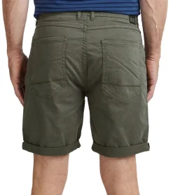 Shorts & Bermudas*FQ1924 Josh Herren Freizeit-Bermuda Shorts Baumwoll-Hose mit Krempelsaum kurze Hose 21900320 180515 Olive